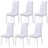 vidaXL Seven Piece Dining Table Set Black and White - Image 4
