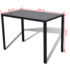 vidaXL Five Piece Dining Table Set Black and White - Image 8