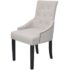 vidaXL Dining Chairs 4 pcs Cream Grey Fabric - Image 2