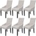 vidaXL Dining Chairs 6 pcs Cream Grey Fabric