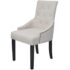 vidaXL Dining Chairs 6 pcs Cream Grey Fabric - Image 2