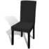 vidaXL Straight Stretchable Chair Cover 4 pcs Black - Image 2