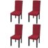 vidaXL Straight Stretchable Chair Cover 4 pcs Bordeaux