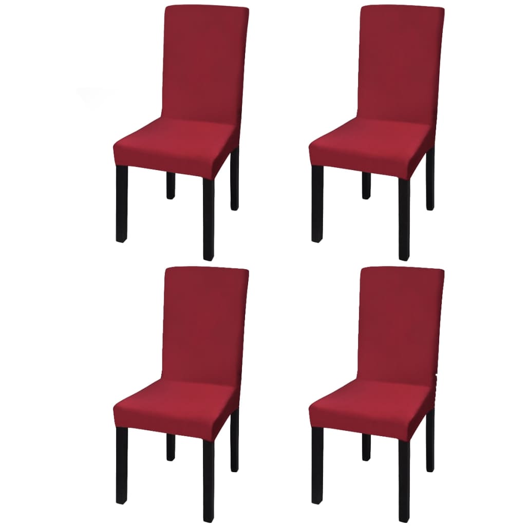 8718475978749_a_en_hd_1 vidaXL Straight Stretchable Chair Cover 4 pcs Bordeaux - Image 1