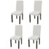 vidaXL Straight Stretchable Chair Cover 4 pcs Cream