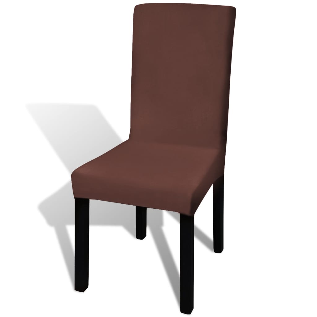 8718475978770_g_en_hd_1 vidaXL Straight Stretchable Chair Cover 6 pcs Brown - Image 2