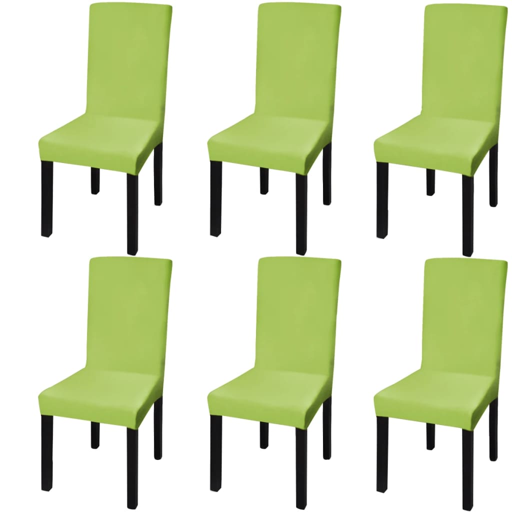 8718475978787_a_en_hd_1 vidaXL Straight Stretchable Chair Cover 6 pcs Green - Image 1