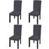 vidaXL Straight Stretchable Chair Cover 4 pcs Anthracite
