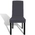 vidaXL Straight Stretchable Chair Cover 4 pcs Anthracite - Image 3