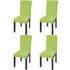 vidaXL Straight Stretchable Chair Cover 4 pcs Green