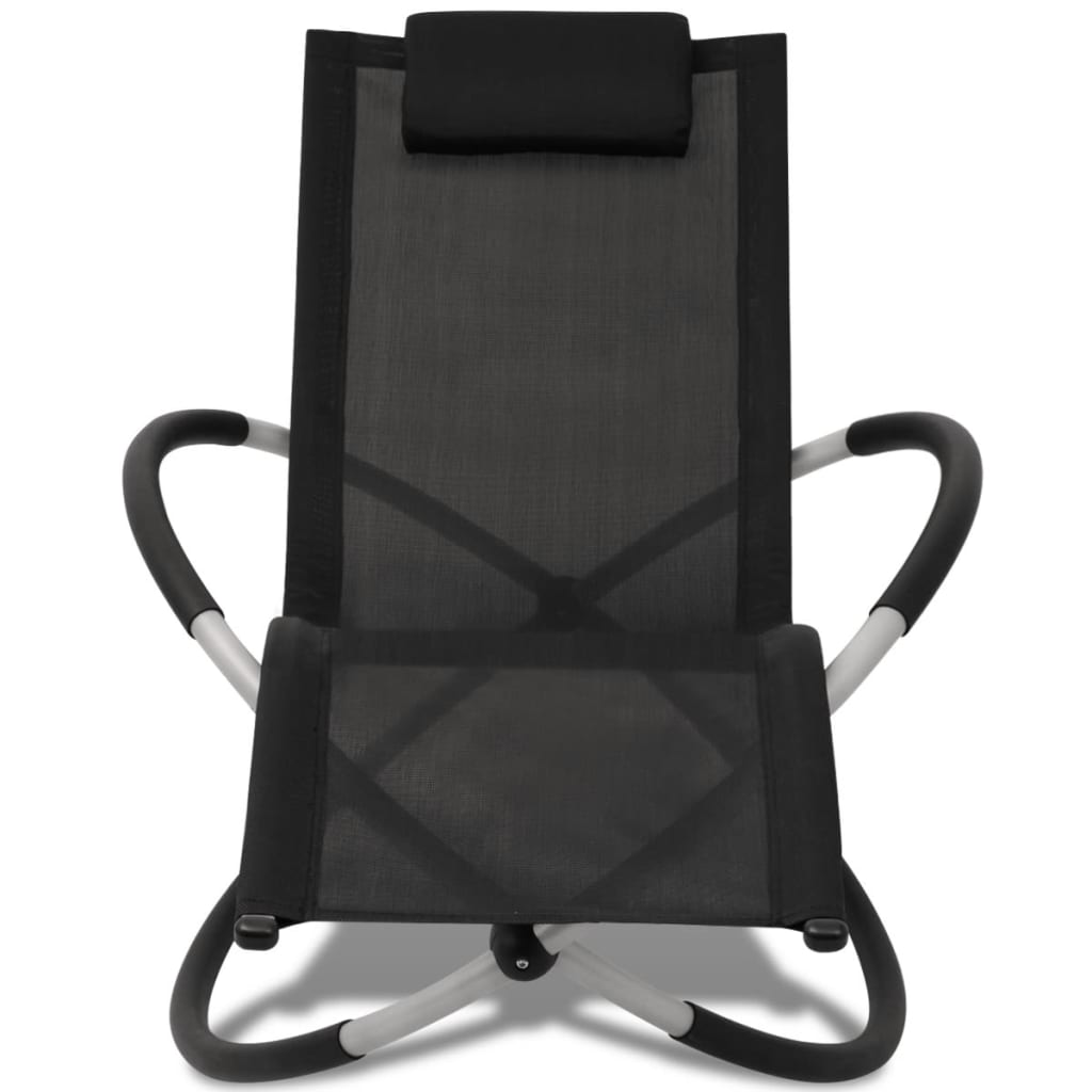 8718475979487_g_en_hd_2 vidaXL Outdoor Geometrical Sun Lounger Steel Black and Grey - Image 3