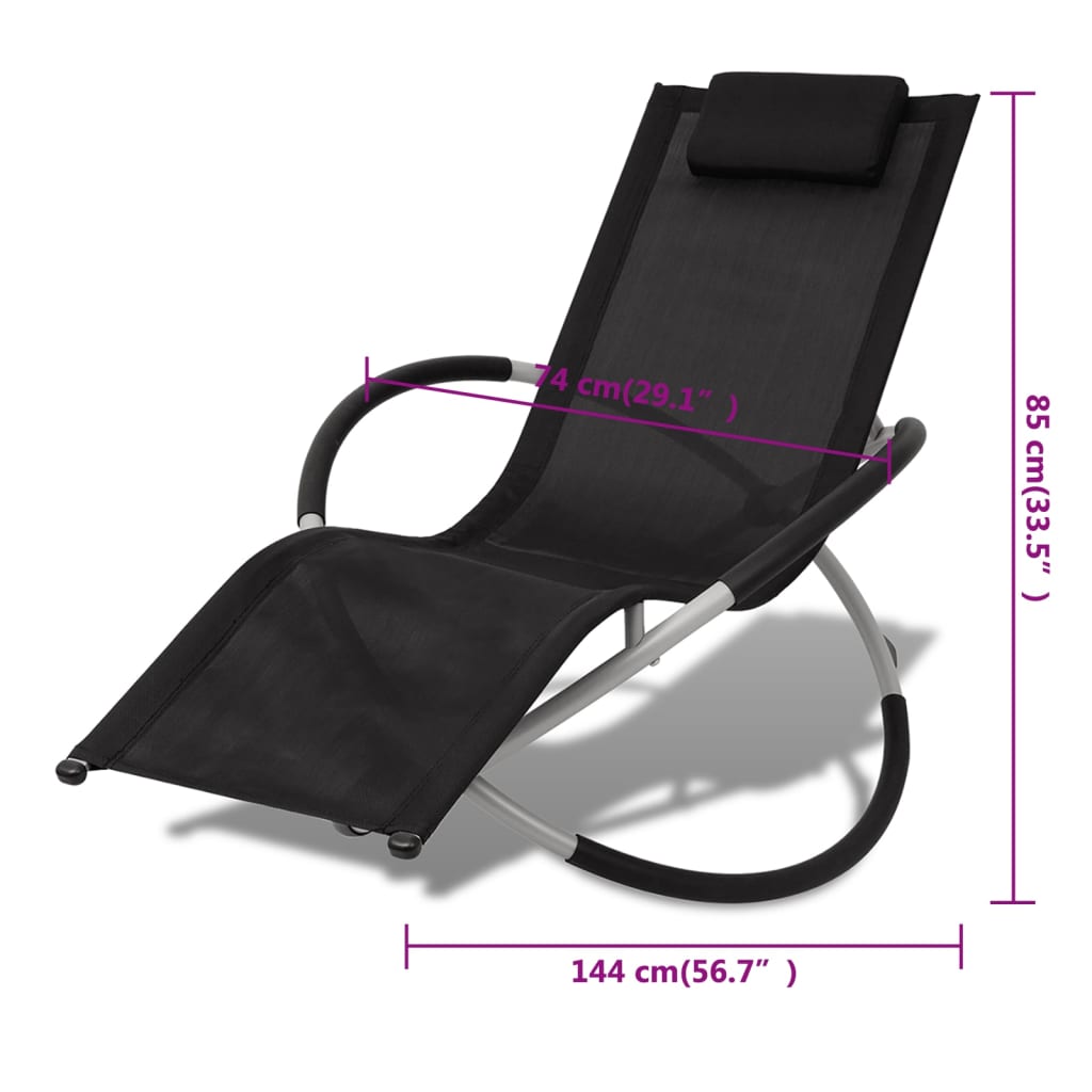 8718475979487_g_en_hd_7 vidaXL Outdoor Geometrical Sun Lounger Steel Black and Grey - Image 8