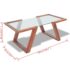vidaXL Coffee Table Solid Acacia Wood Brown 100x50x40 cm - Image 6