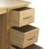 vidaXL Desk with 3 Drawers 106x40x75 cm Solid Oak Wood - Image 6