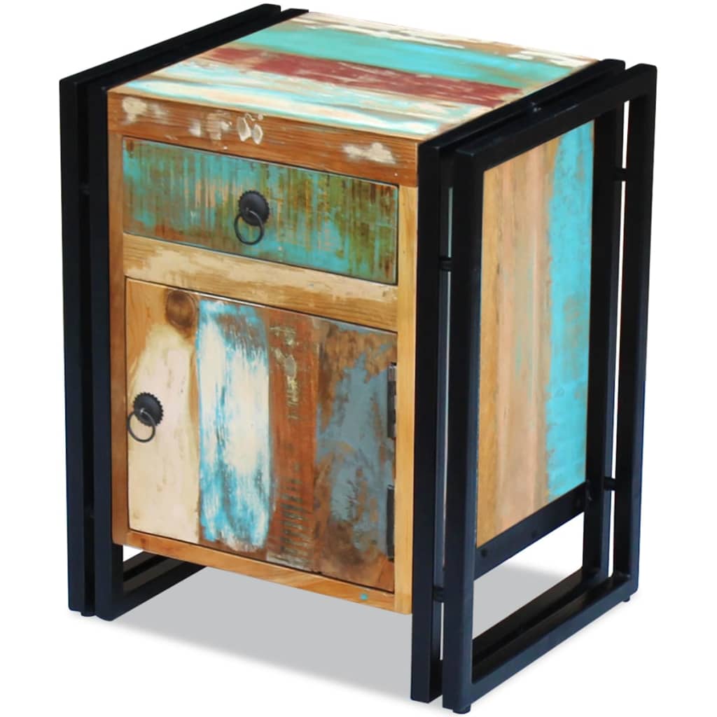 8718475993148_a_en_hd_1 vidaXL Bedside Cabinet Solid Reclaimed Wood - Image 1