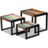 vidaXL Three Piece Nesting Tables Solid Reclaimed Wood - Image 2