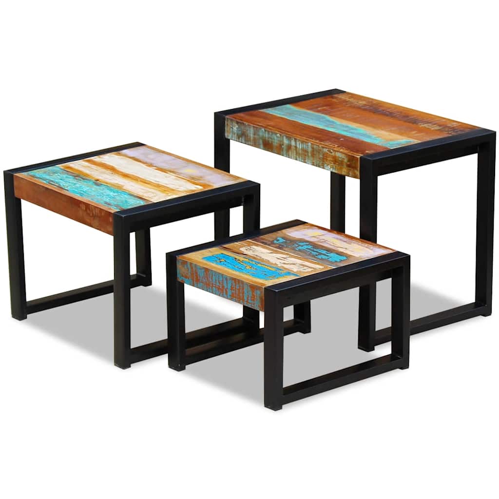 8718475993155_a_en_hd_1 vidaXL Three Piece Nesting Tables Solid Reclaimed Wood - Image 2