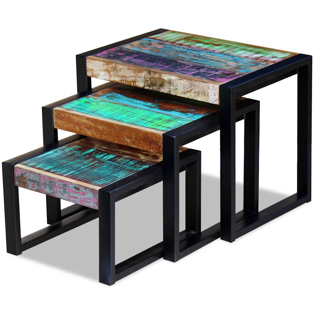 8718475993155_g_en_hd_6 vidaXL Three Piece Nesting Tables Solid Reclaimed Wood - Image 8