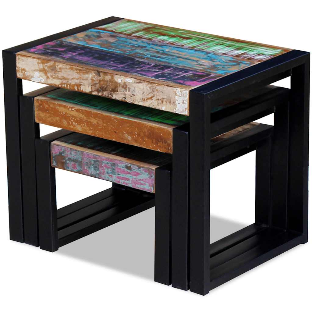 8718475993155_g_en_hd_7 vidaXL Three Piece Nesting Tables Solid Reclaimed Wood - Image 9