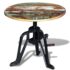 vidaXL Side Table Solid Reclaimed Wood Cast Iron 60x(42-63) cm - Image 4