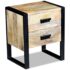vidaXL Side Table with 2 Drawers Solid Mango Wood 43x33x51 cm - Image 2