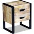 vidaXL Side Table with 2 Drawers Solid Mango Wood 43x33x51 cm - Image 5