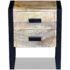 vidaXL Side Table with 2 Drawers Solid Mango Wood 43x33x51 cm - Image 6