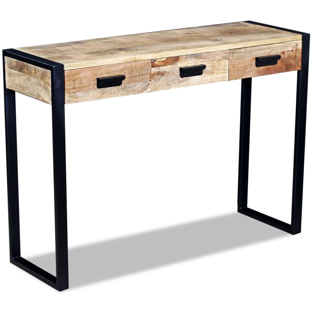 8718475993872_a_en_hd_1 vidaXL Console Table with 3 Drawers Solid Mango Wood 110x35x78 cm - Image 1