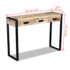 vidaXL Console Table with 3 Drawers Solid Mango Wood 110x35x78 cm - Image 9