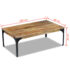 vidaXL Coffee Table Mango Wood 100x60x35 cm - Image 8
