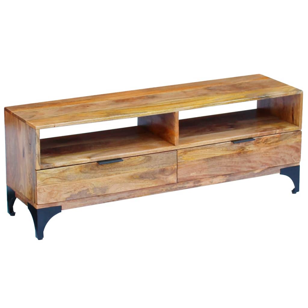 8718475995180_a_en_hd_1 vidaXL TV Stand Mango Wood 120x35x45 cm - Image 1