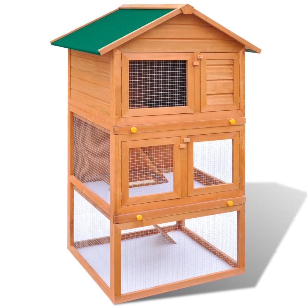 8718475995807_a_en_hd_1 vidaXL Outdoor Rabbit Hutch Wooden Cage 3 Layers - Image 1