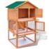 vidaXL Outdoor Rabbit Hutch Wooden Cage 3 Layers - Image 5