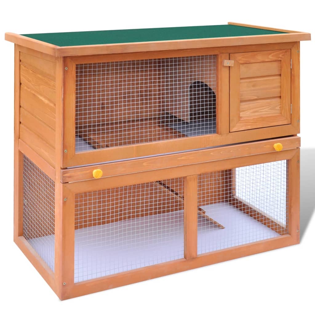 8718475995814_a_en_hd_1 vidaXL Outdoor Rabbit Hutch Small Pet Cage 1 Door Wood - Image 1