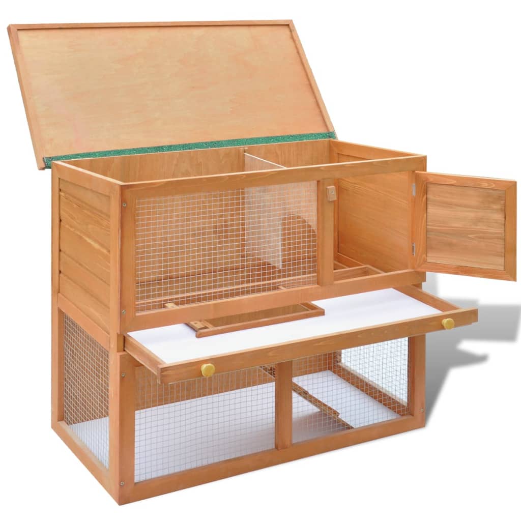 8718475995814_g_en_hd_4 vidaXL Outdoor Rabbit Hutch Small Pet Cage 1 Door Wood - Image 5