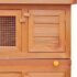 vidaXL Outdoor Rabbit Hutch Small Pet Cage 4 Door Wood - Image 4