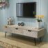 vidaXL TV Cabinet with 3 Drawers 120x40x36 cm Grey
