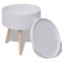 vidaXL Side Table with Serving Tray Round 39.5x44.5 cm White - Image 2