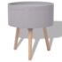 vidaXL Side Table with Serving Tray Round 39.5x44.5 cm Grey - Image 4