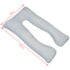 vidaXL Pregnancy Pillow 90x145 cm Grey - Image 4
