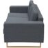 vidaXL 2-Seater and 3-Seater Sofa Set Dark Grey - Image 7