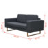 vidaXL 2-Seater and 3-Seater Sofa Set Dark Grey - Image 8