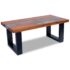vidaXL Coffee Table Teak Resin 100x50 cm - Image 5