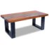 vidaXL Coffee Table Teak Resin 100x50 cm - Image 6