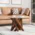 vidaXL Coffee Table Solid Teak 60 cm