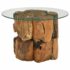 vidaXL Coffee Table Solid Teak Driftwood 60 cm - Image 2
