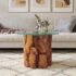vidaXL Coffee Table Solid Teak Driftwood 60 cm - Image 3