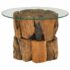 vidaXL Coffee Table Solid Teak Driftwood 60 cm - Image 4