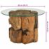 vidaXL Coffee Table Solid Teak Driftwood 60 cm - Image 9