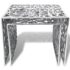 vidaXL Two Piece Side Tables Square Aluminium Silver - Image 3